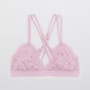 Aerie Far Out Lace Strappy Triangle Bralette